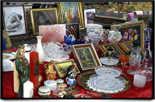 Vor dem Flohmarkt die Vorbereitung B